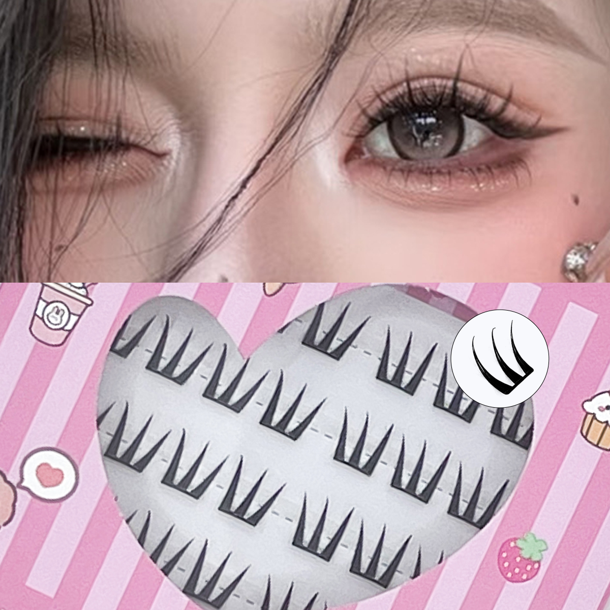Eyelash Extension Menu - No-Glue Eyelash Clusters Ultra-Thin Sheet Series