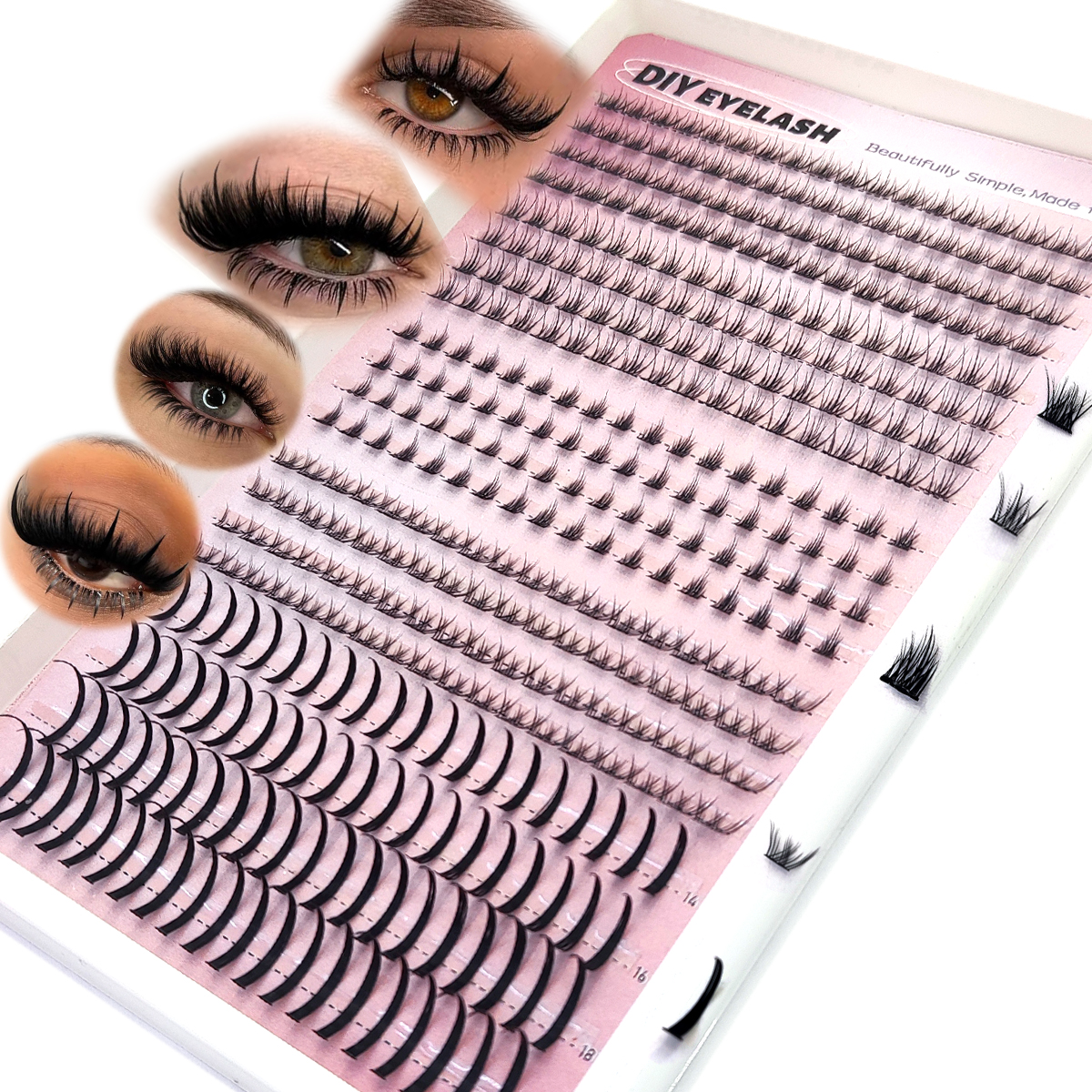 Eyelash Extension Model - 20 rows of lower eyelashes and