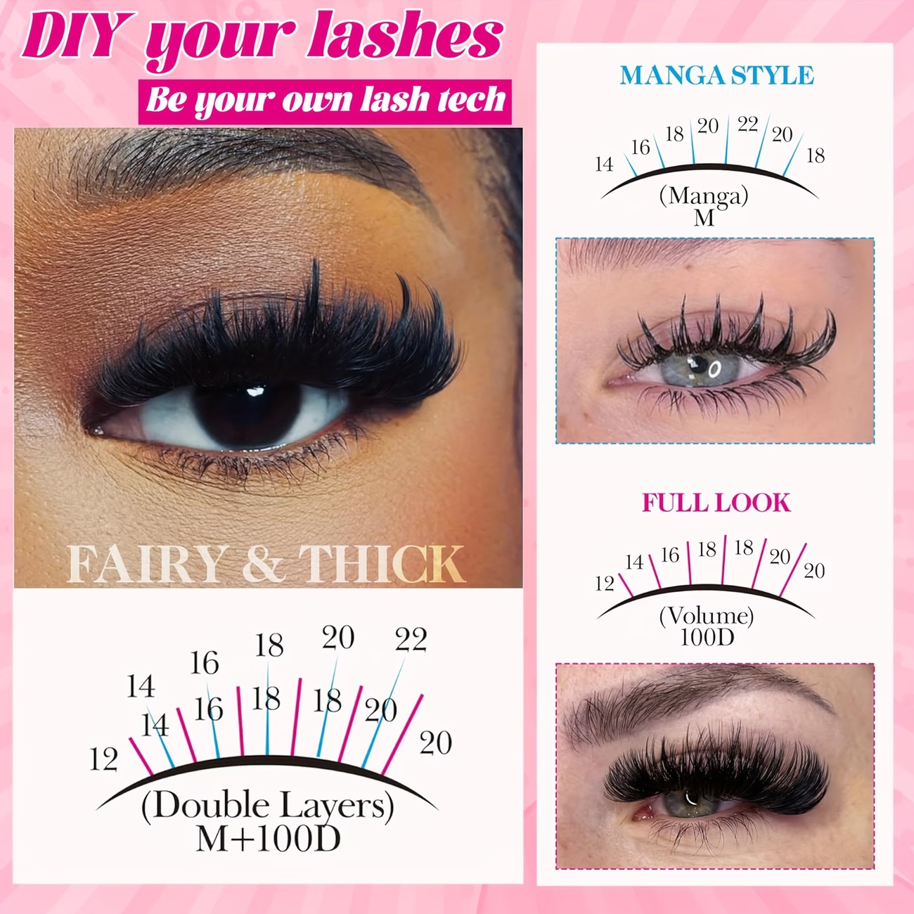 1 box of 100D Fairy Eyelash Cl - Eyelash Extension Model recensione e prezzo