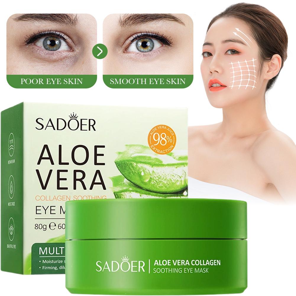 60pcs Aloe Vera Collagen Under - Eye Pad Collagen recensione e prezzo