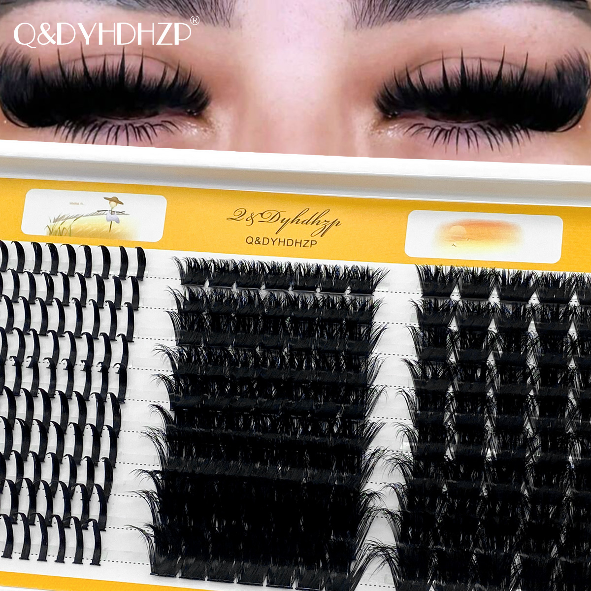 Q&DYHDHZP 10 Rows Cluster Lash - Eyelash Extension Model recensione e prezzo