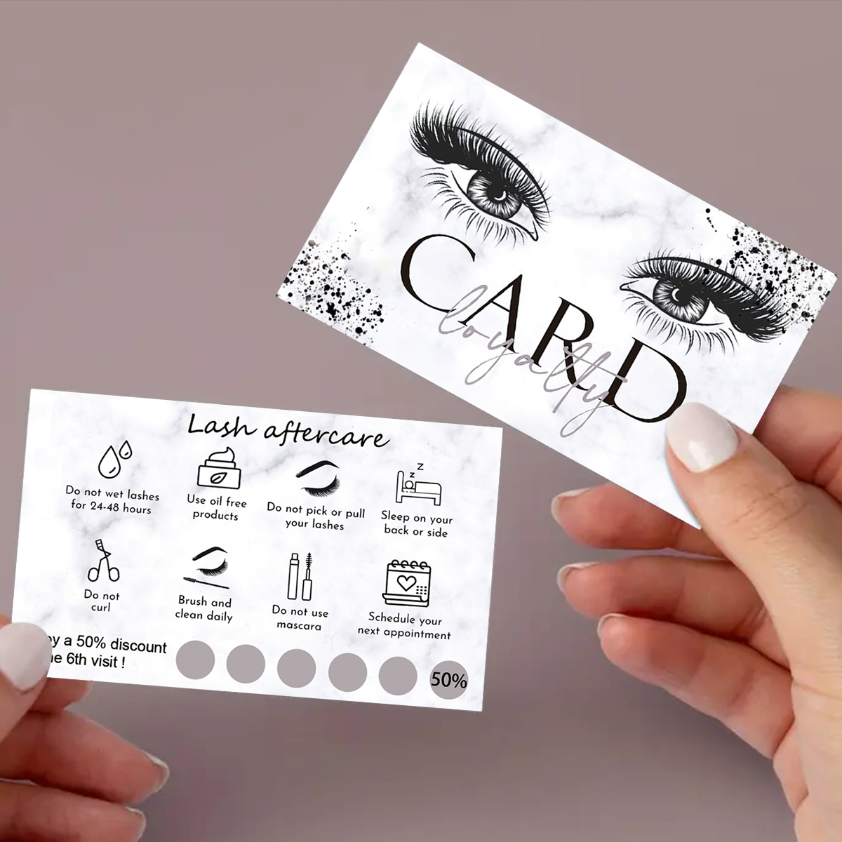 50Pcs/lot Marble Eyelash After - Eyelash Extension Menu recensione e prezzo