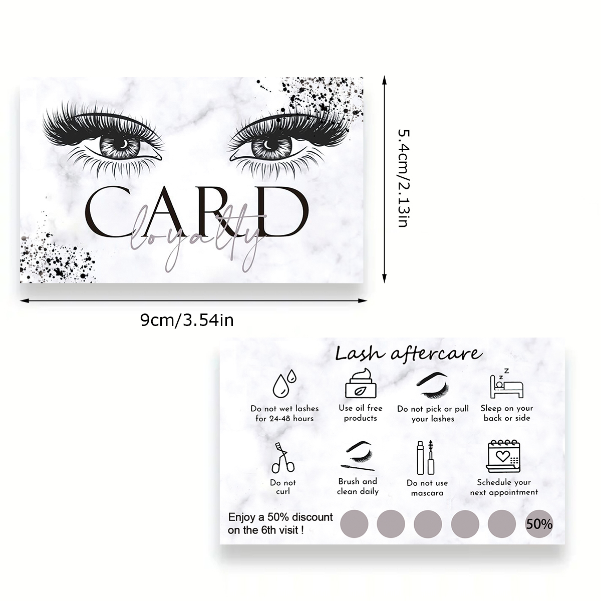 50Pcs/lot Marble Eyelash After - Eyelash Extension Menu recensione e prezzo