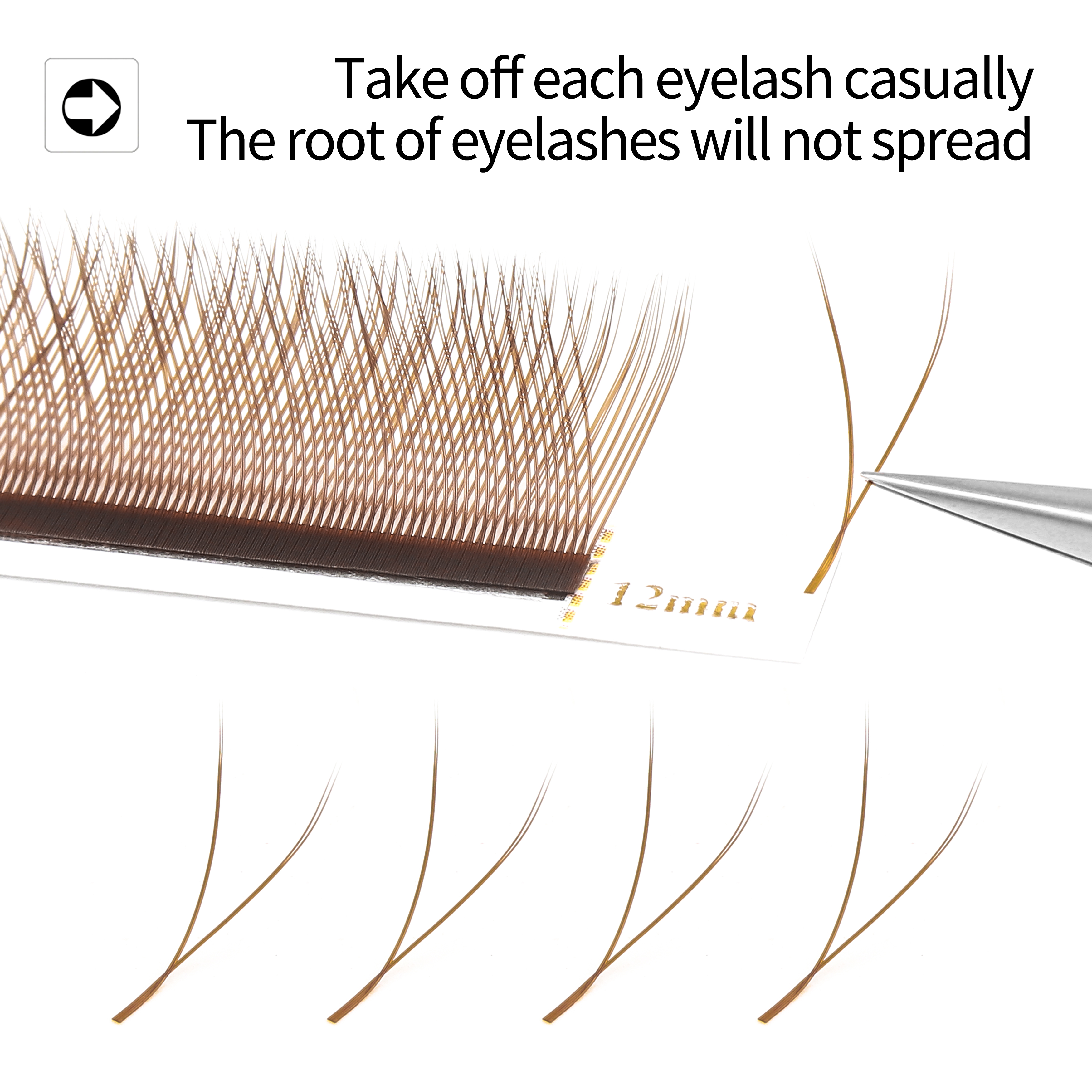 XIUSUZAKI Brown W Shaped 2D 3D - Eyelash Extension Yelix recensione e prezzo