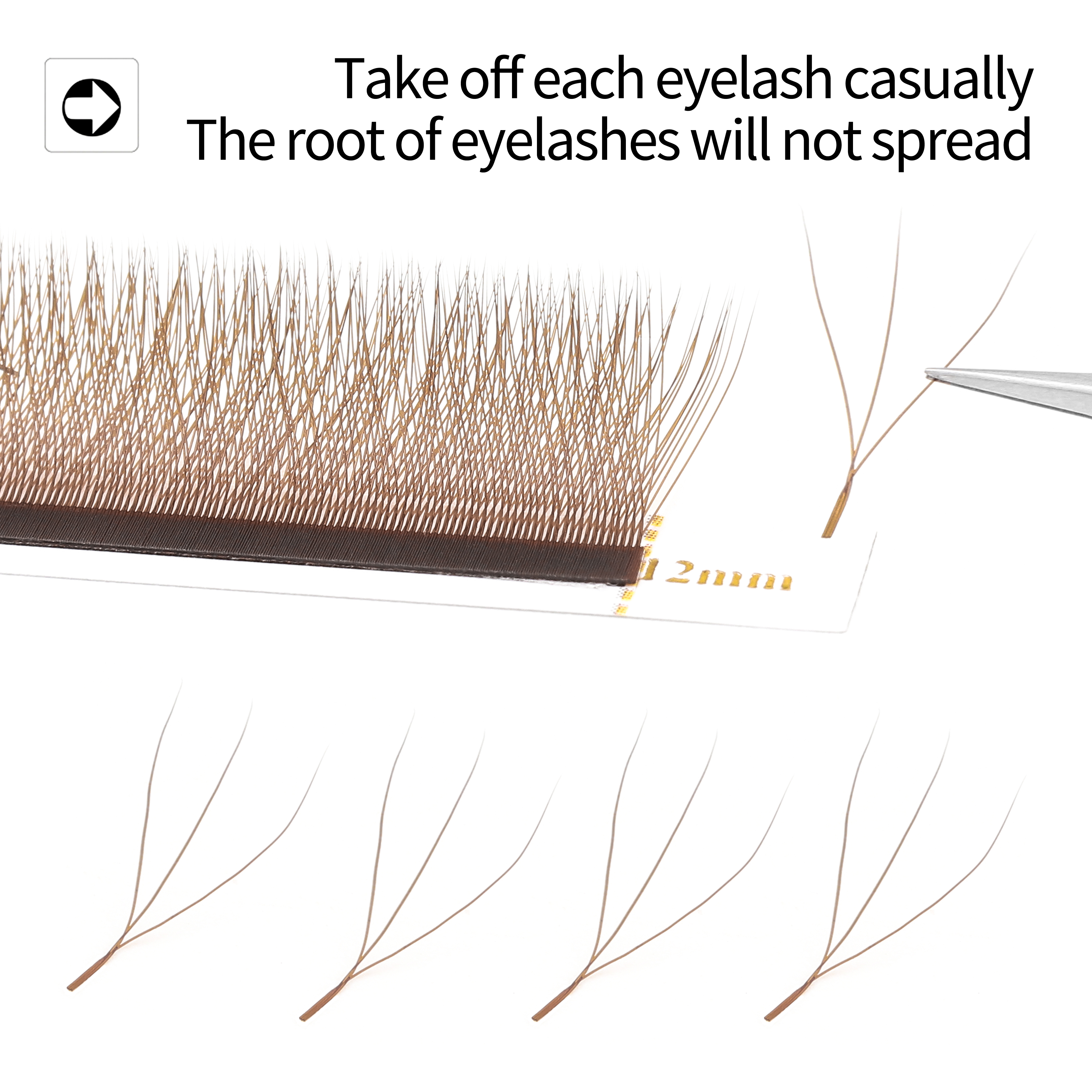 XIUSUZAKI Brown W Shaped 2D 3D - Eyelash Extension Yelix recensione e prezzo