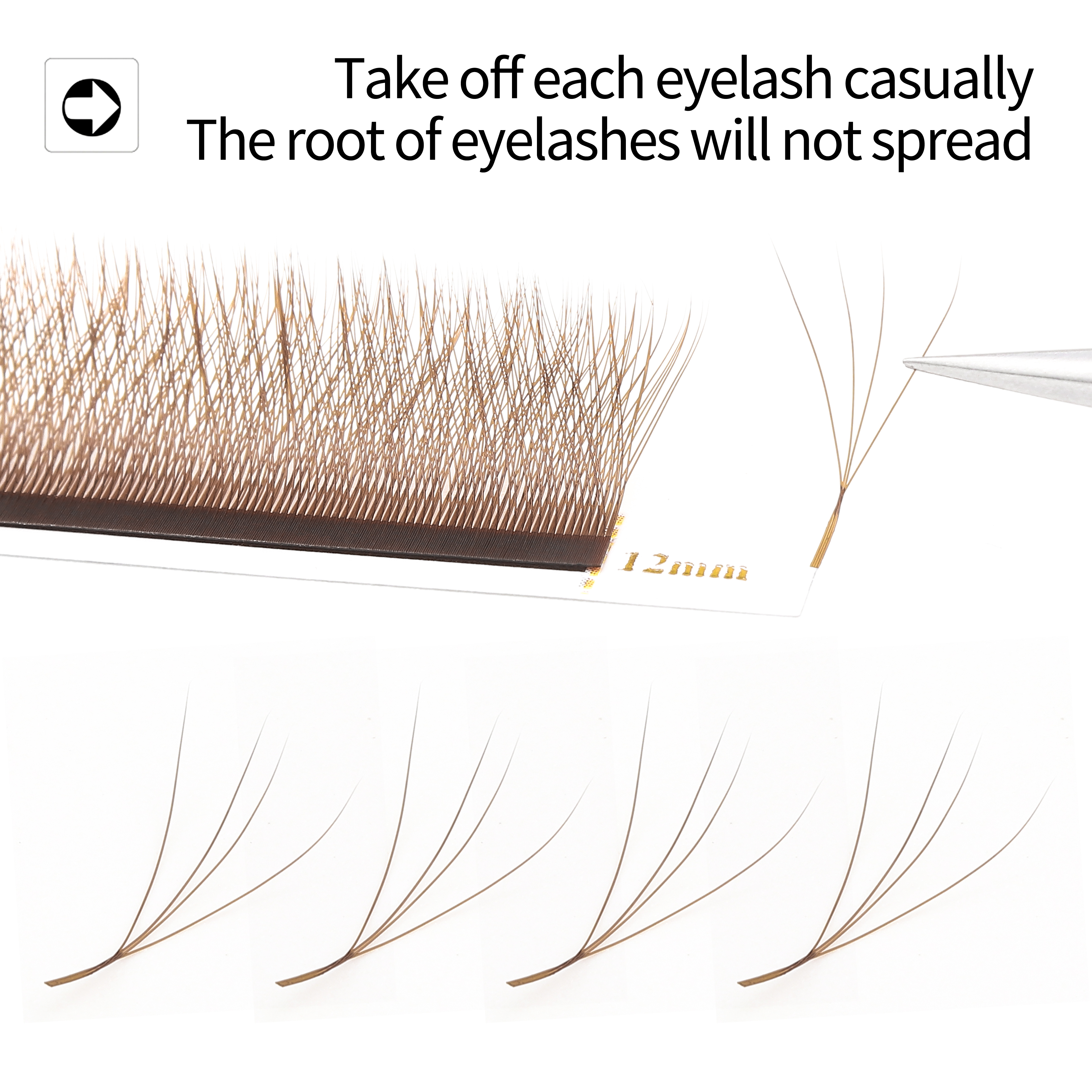 XIUSUZAKI Brown W Shaped 2D 3D - Eyelash Extension Yelix recensione e prezzo