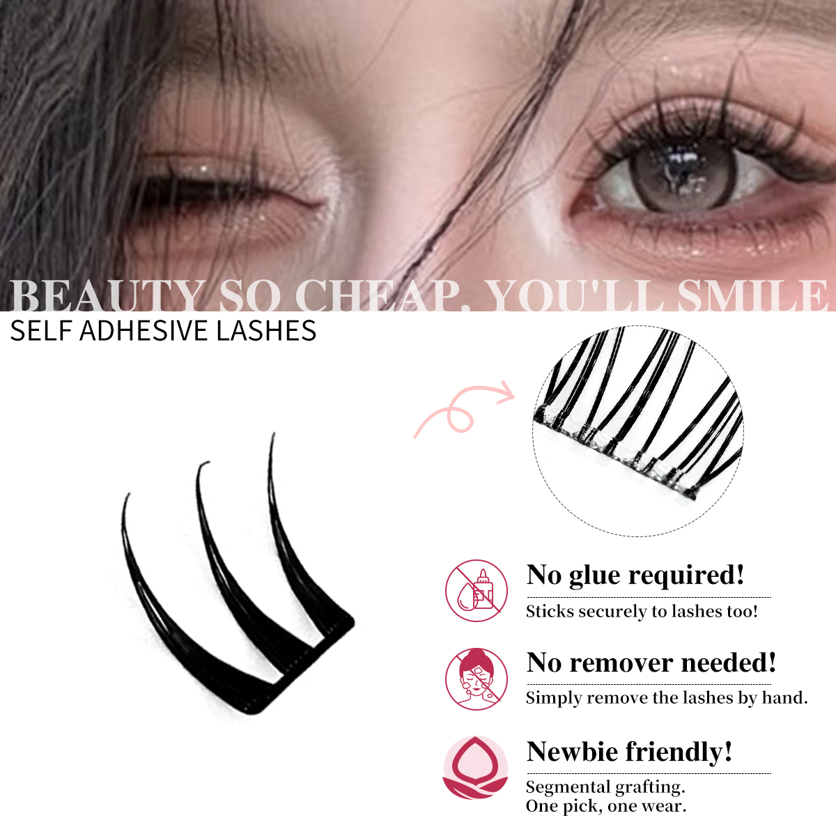 No-Glue Eyelash Clusters Ultra - Eyelash Extension Menu recensione e prezzo